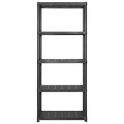 Opbergrek 5-laags 142x38x170 cm kunststof zwart