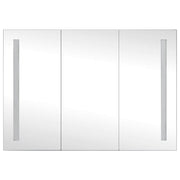 Badkamerkast met spiegel en LED 89x14x62 cm