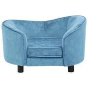 Hondenbank 69x49x40 cm pluche turquoise