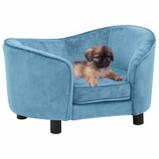 Hondenbank 69x49x40 cm pluche turquoise