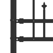 Tuinhek KAMPEN met speerpunt zwart 240x100 cm staal
