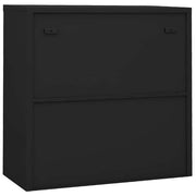 Kantoorkast met schuifdeuren 90x40x90 cm staal antracietkleurig