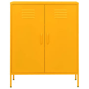 Opbergkast 80x35x101,5 cm staal mosterdgeel