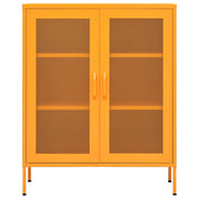 Opbergkast mosterdgeel 80x35x101,5 cm staal