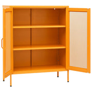 Opbergkast mosterdgeel 80x35x101,5 cm staal