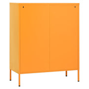 Opbergkast mosterdgeel 80x35x101,5 cm staal