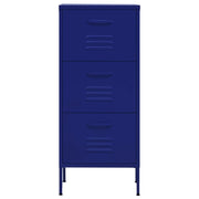Opbergkast 42,5x35x101,5 cm staal marineblauw