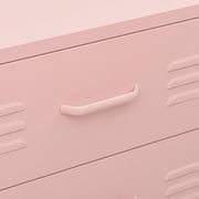 Ladekast 80x35x101,5 cm staal roze