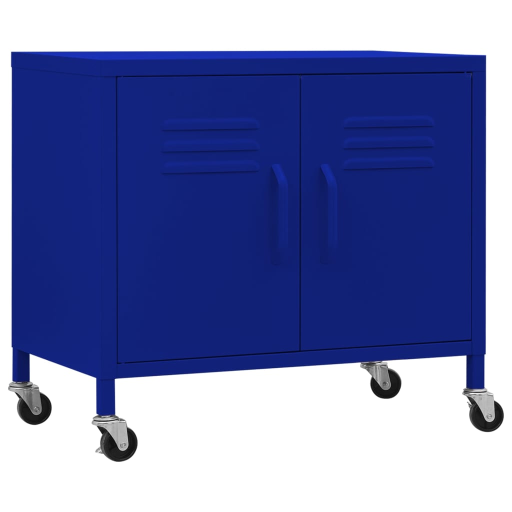 Opbergkast 60x35x56 cm staal marineblauw