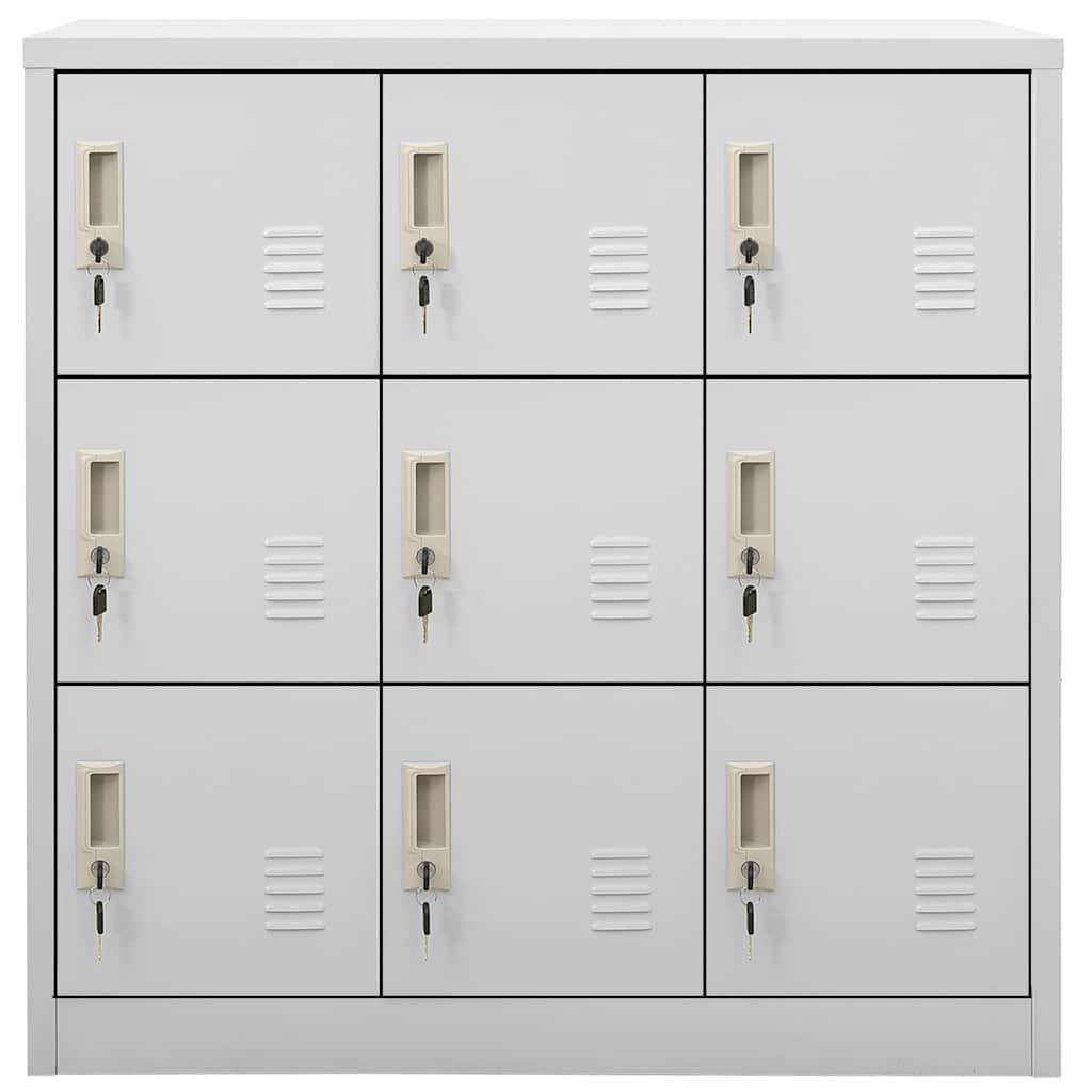 Lockerkast 90x45x92,5 cm staal lichtgrijs