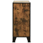 Opbergkast 72x36x82 cm metaal en MDF rustiek bruin