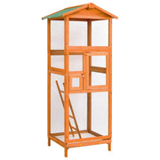 Vogelkooi 68x62x166 cm massief vurenhout