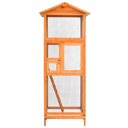 Vogelkooi 68x62x166 cm massief vurenhout