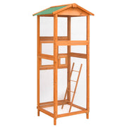 Vogelkooi 68x62x166 cm massief vurenhout