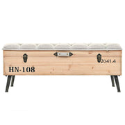 Opbergbank 110 cm massief vurenhout