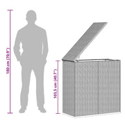 Tuinbox 100x49x103,5 cm polyetheen rattan zwart