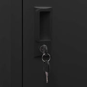 Lockerkast 38x45x180 cm staal zwart