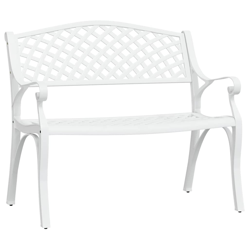 Tuinbank 102 cm gietaluminium wit