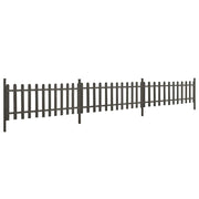 Hek met palen 3 st 614x80 cm HKC