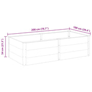 Plantenbak verhoogd 200x100x54 cm HKC grijs