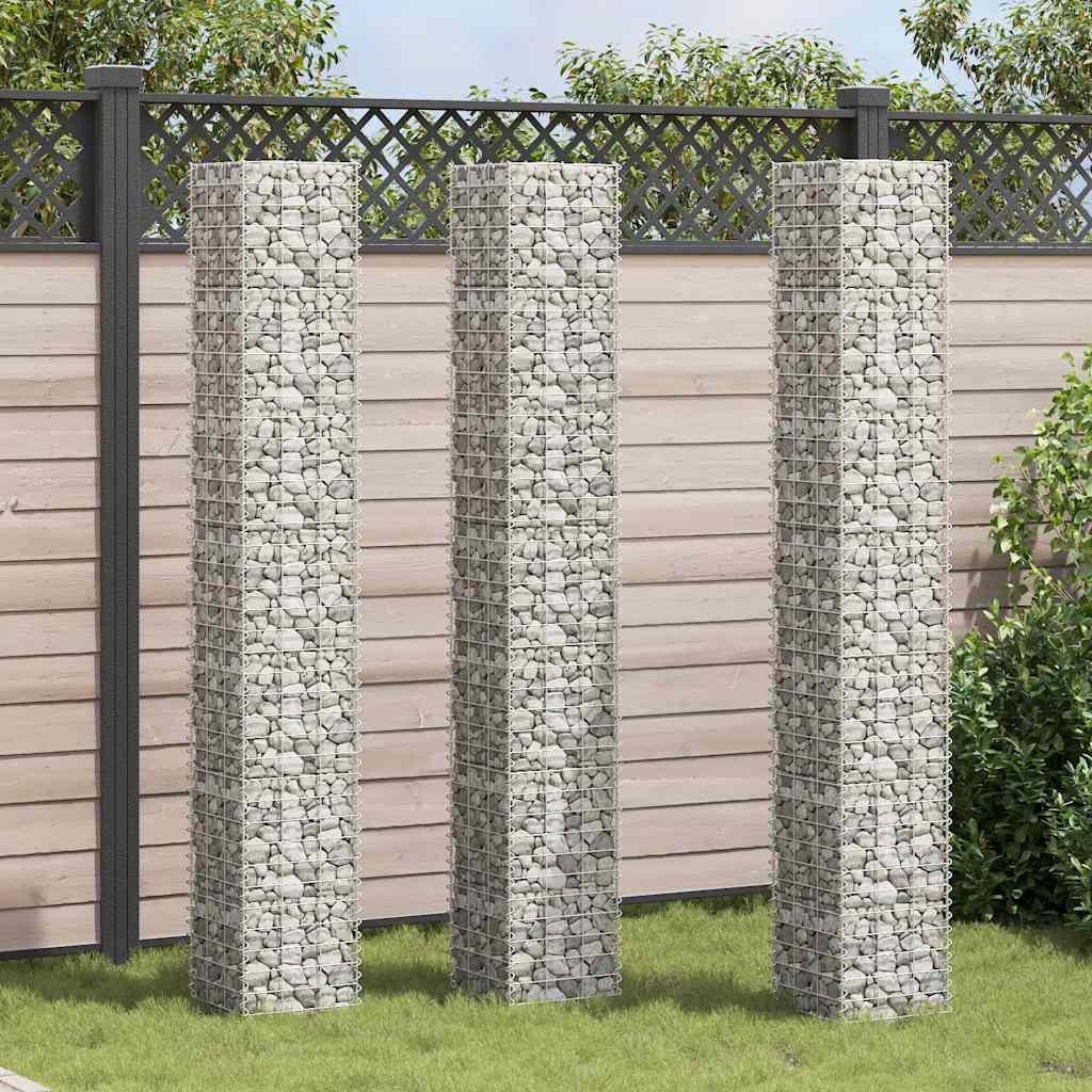 Schanskorf plantenbakken 3 st verhoogd 30x30x200 cm ijzer