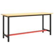 Werkbankframe 170x50x79 cm metaal matzwart en matrood