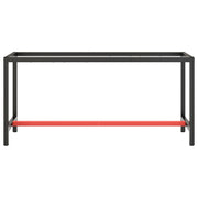 Werkbankframe 170x50x79 cm metaal matzwart en matrood