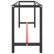 Werkbankframe 190x50x79 cm metaal matzwart en matrood
