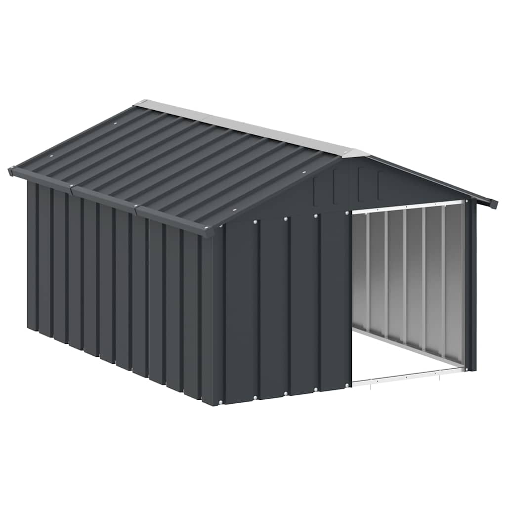 Hondenhok 116,5x153x81,5 cm gegalvaniseerd staal antracietkleur