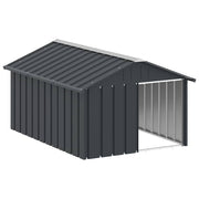 Hondenhok 116,5x153x81,5 cm gegalvaniseerd staal antracietkleur