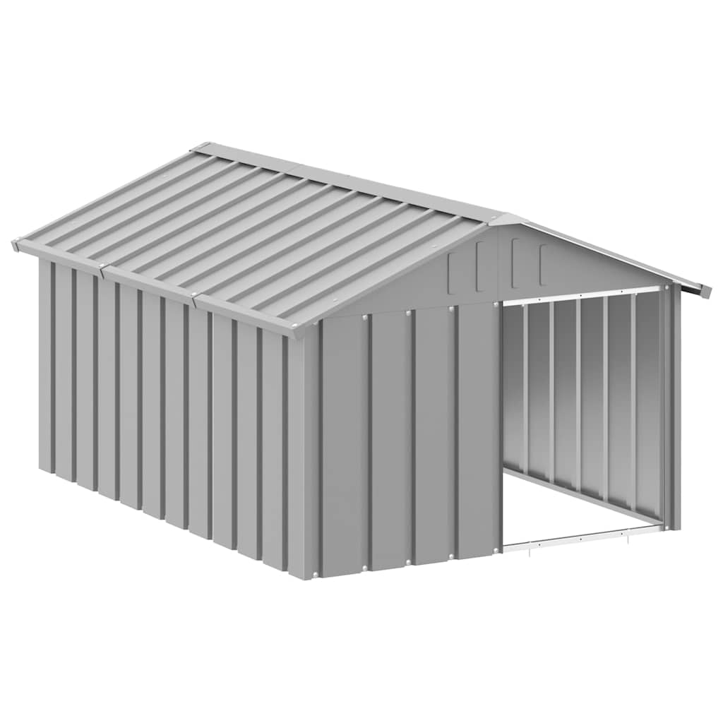 Hondenhok 116,5x153x81,5 cm gegalvaniseerd staal grijs