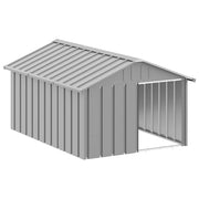 Hondenhok 116,5x153x81,5 cm gegalvaniseerd staal grijs