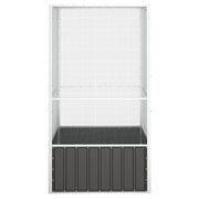 Vogelkooi 111x107x211,5 cm gegalvaniseerd staal antracietkleur