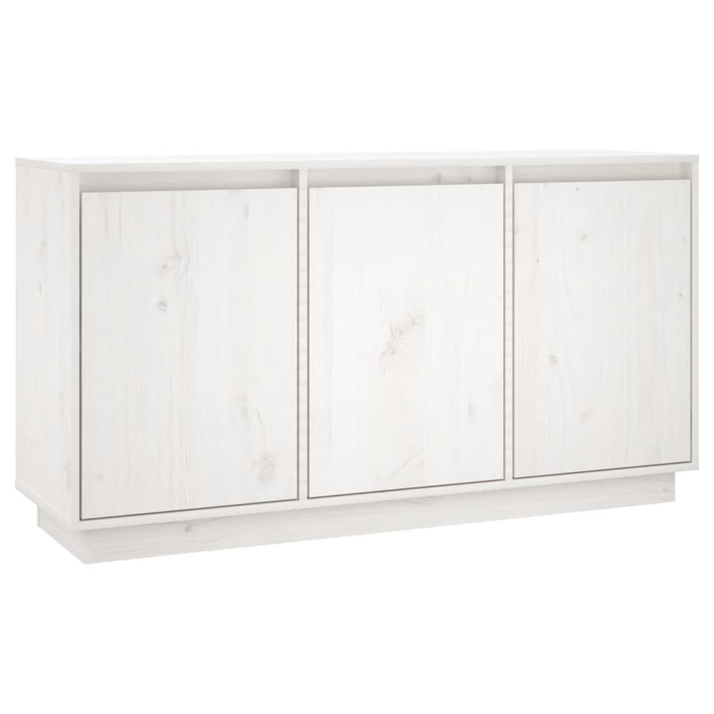 Dressoir 111x34x60 cm massief grenenhout wit