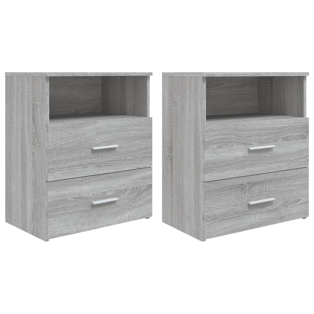 Nachtkastjes 2 st 50x32x60 cm grijs sonoma eikenkleurig