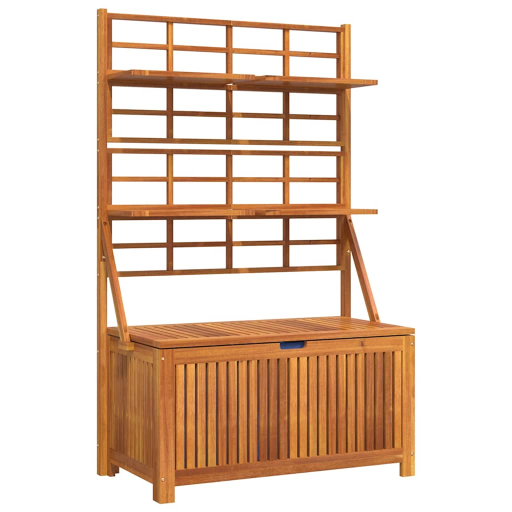 Opbergbox met latwerk 99x50x160 cm massief acaciahout