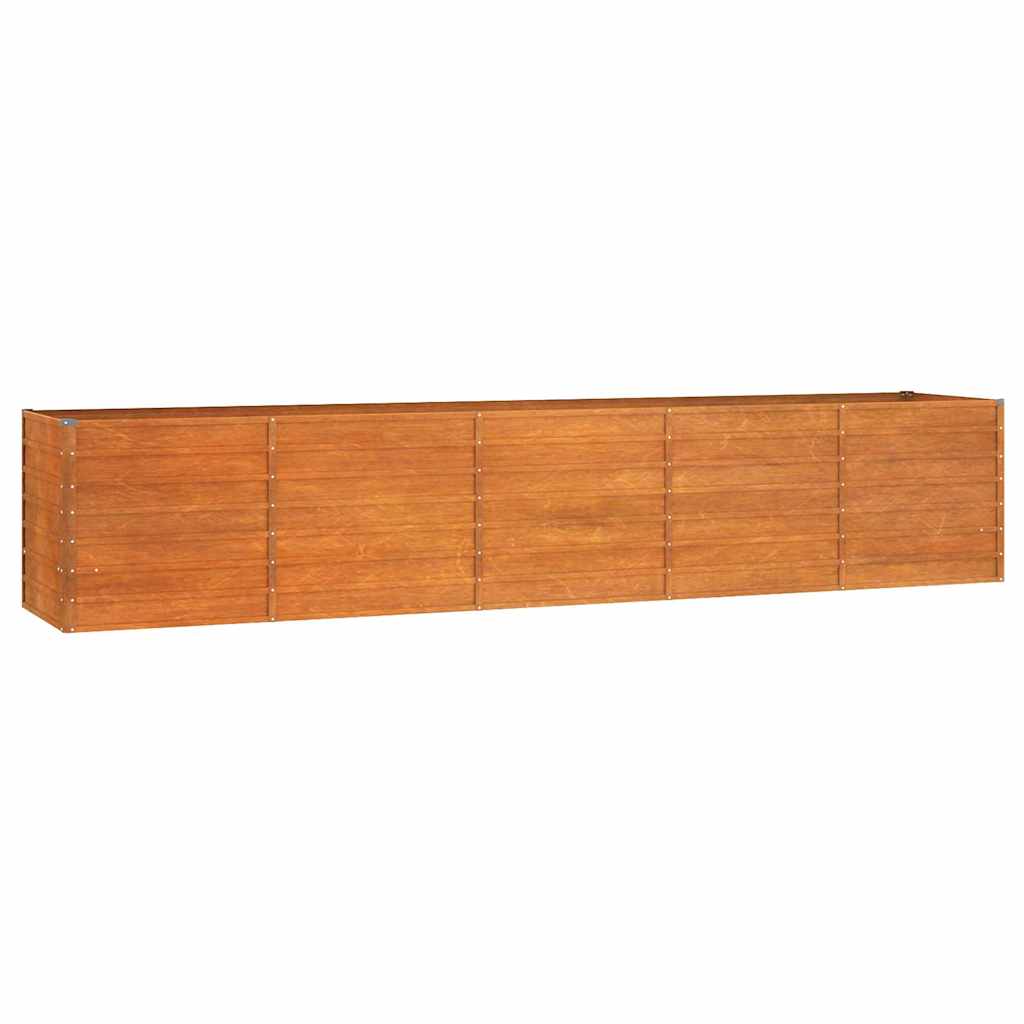 Plantenbak verhoogd 400x80x77 cm cortenstaal roestkleurig