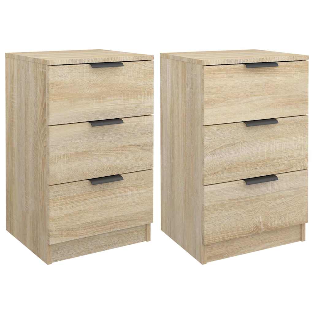 Nachtkastjes 2 st 40x36x65 cm sonoma eikenkleurig