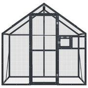 Volière 179x100x185 m aluminium antracietkleurig
