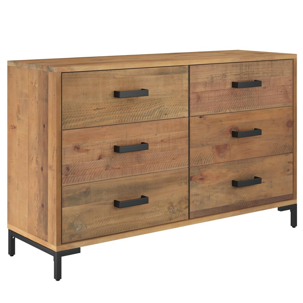 Dressoir 110x35x70 cm massief grenenhout bruin