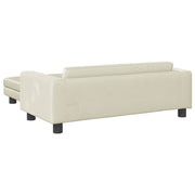 Hondenmand met verlengstuk 100x50x30 cm fluweel crèmekleurig