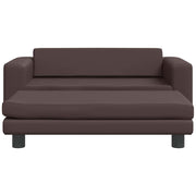 Hondenmand met verlengstuk 100x50x30 cm kunstleer bruin