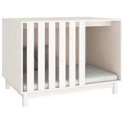 Hondenhok 100x70x72 cm massief grenenhout wit