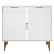 Dressoir MOLDE 90x40x80 cm massief grenenhout wit