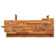 Werkbank met lade en bankschroeven 124x52x83 cm massief acaciahout