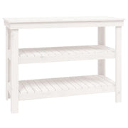 Werkbank 110,5x50x80 cm massief grenenhout wit