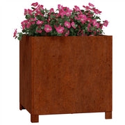 Plantenbakken met poten 2 st roestkleurig 50x50x50 cm cortenstaal