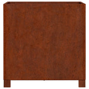 Plantenbakken met poten 2 st roestkleurig 50x50x50 cm cortenstaal