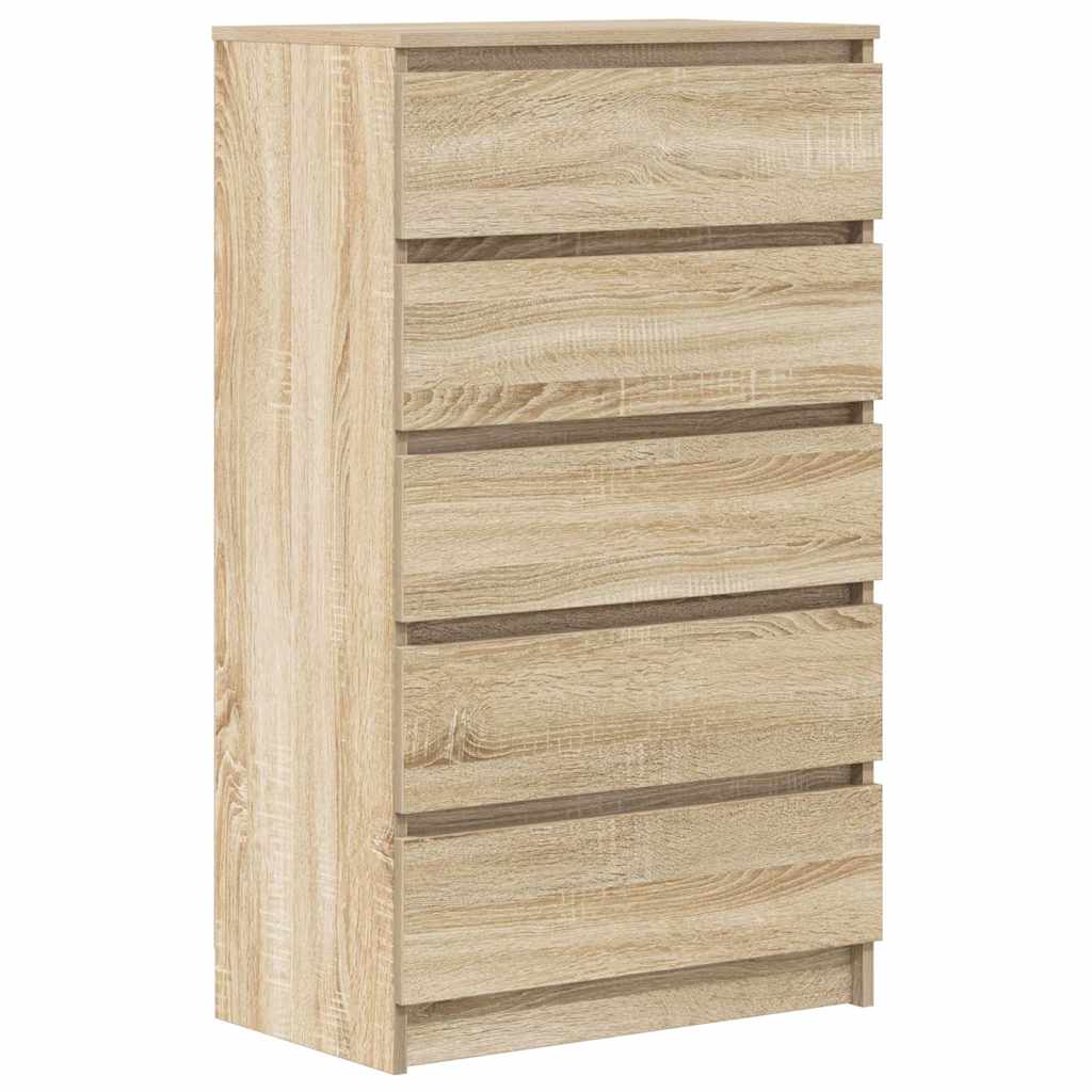 Ladekast 60x36x103 cm bewerkt hout sonoma eikenkleurig