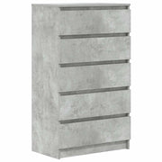 Ladekast 60x36x103 cm bewerkt hout betongrijs